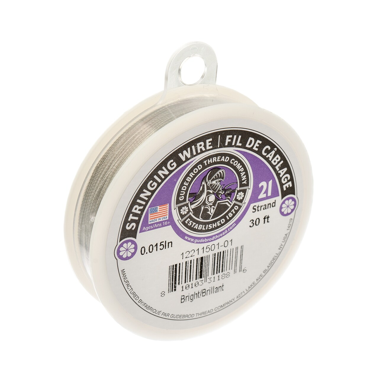 Gudebrod 21-Strand Stainless Steel Jewelry Wire | Made in USA